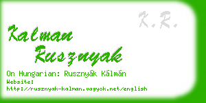 kalman rusznyak business card